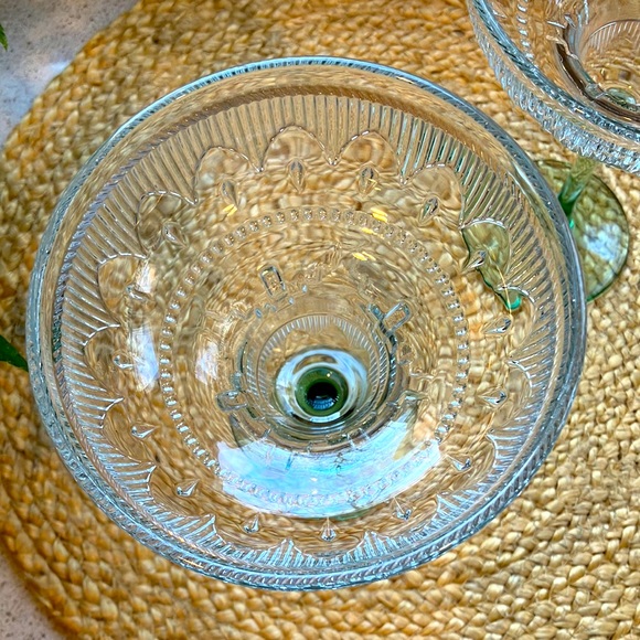 (2) Cristal d'Arques-Durand Sombrero Margarita Glasses w/ Green Stem - Picture 10 of 12